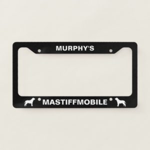Mastiff Silhouettes Mastiffmobile Custom License Plate Frame