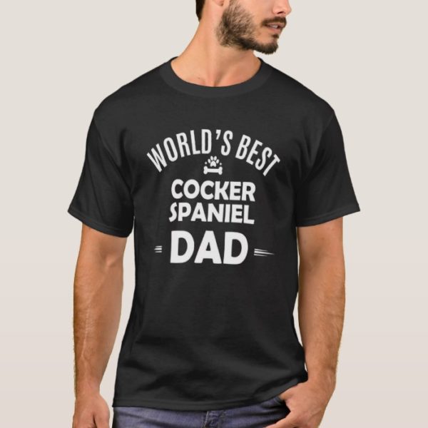 Mens World's Best Cocker Spaniel Dad - Cocker Span T-Shirt