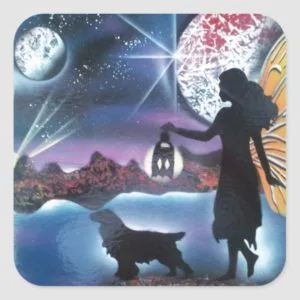 Midnight Stroll Square Sticker