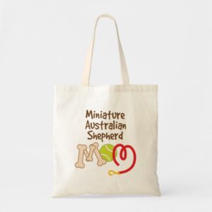 Miniature Australian Shepherd Dog Breed Mom Gift Tote Bag