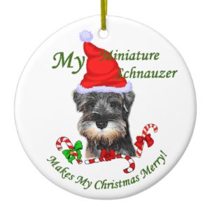 Miniature Schnauzer Christmas Gifts Ornament
