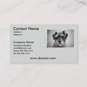 Miniature Schnauzer Dog Business Card