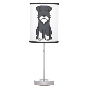 Miniature Schnauzer Dog Cartoon Desk Lamp