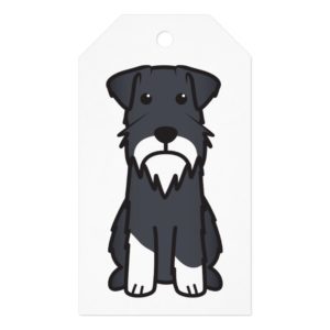 Miniature Schnauzer Dog Cartoon Gift Tags