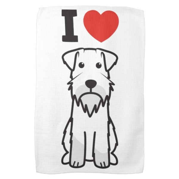 Miniature Schnauzer Dog Cartoon Towel