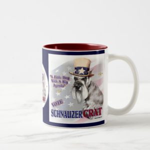 Miniature Schnauzer Gifts Political Humor Two-Tone Coffee Mug