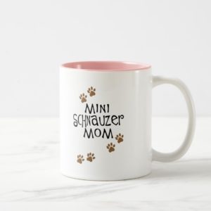 Miniature Schnauzer Mom Two-Tone Coffee Mug