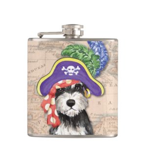 Miniature Schnauzer Pirate Flask
