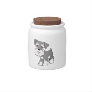 Miniature Schnauzer Puppy Candy Jar