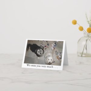 Miss You Puppies Card