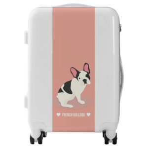 Monogram. Cute French Bulldog. Luggage