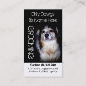 Muddy aussie Dog Grooming Dog Wash Business Card