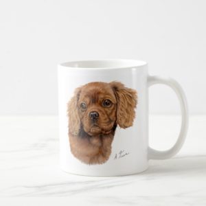 Mug, Ruby cavalier king charles spaniel puppy Coffee Mug
