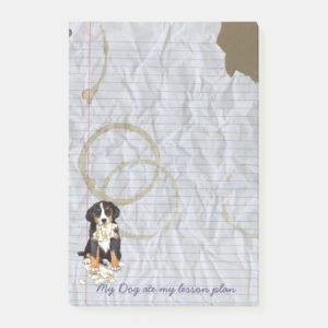 My Berner Ate my Lesson Plan Post-it Notes