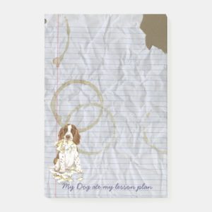 My English Springer Spaniel Ate My Lesson Plan Post-it Notes