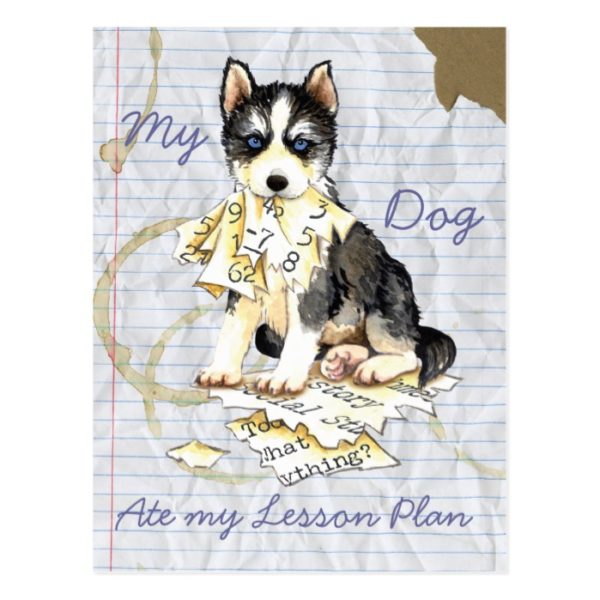 My Husky Ate my Lesson Plan Postcard