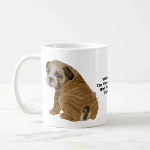 Naughty English Bulldog Puppy Coffee Mug