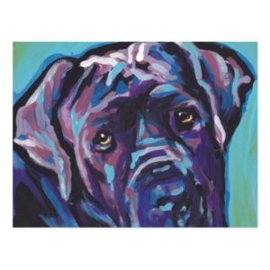 neapolitan Mastiff Dog Pop Art Postcard