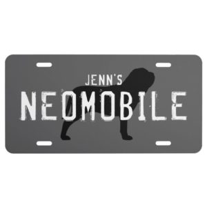 Neapolitan Mastiff Silhouette NEOMOBILE Custom License Plate