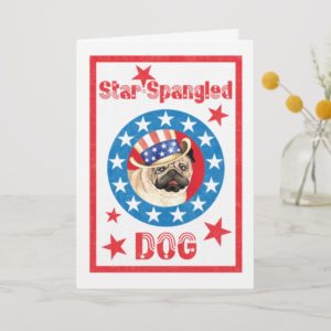 Patriotic Pug Card