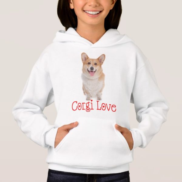 Pembroke Welsh Corgi Puppy Dog Red Love Girls Hoodie