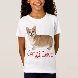 Pembroke Welsh Corgi Puppy Dog Red Love Girls T-Shirt