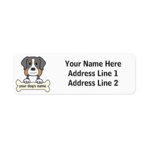 Personalized Bernese Mountain Dog Label