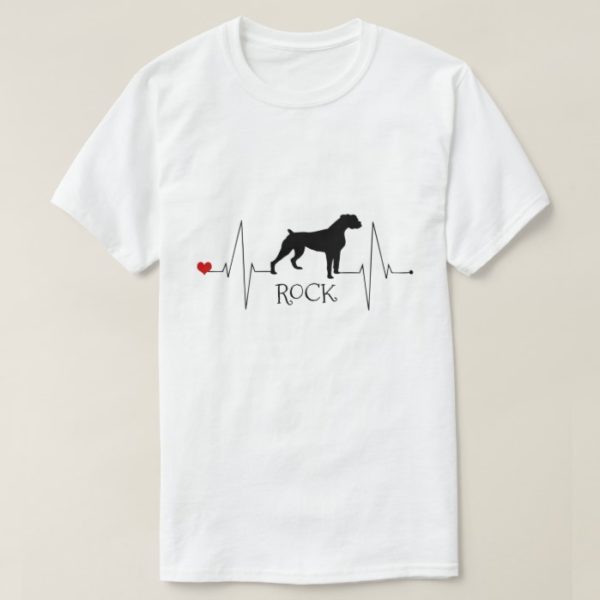 Personalized Boxer Love My Dog Heart Beat T-Shirt