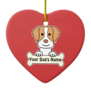 Personalized Brittany Spaniel Ceramic Ornament