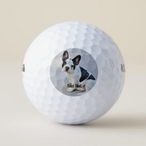 Personalized Bulldog Photo and Bulldog Name Golf Balls