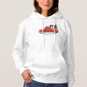 Personalized Christmas Berner Dogs Red Truck Hoodie