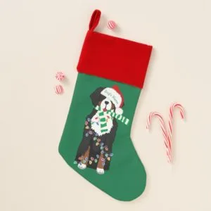 Personalized Christmas Bernese Mt Holiday Dog Christmas Stocking