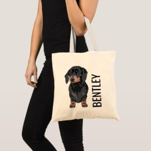 Personalized Dachshund Pet Name | Cute Doggy Goody Tote Bag
