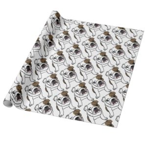 Personalized English Bulldog Puppy Wrapping Paper