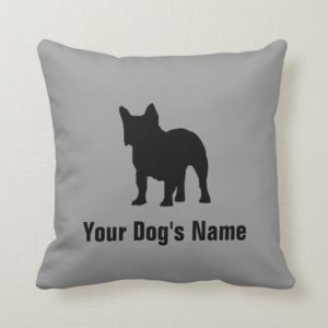 Personalized French Bulldog フレンチ・ブルドッグ Throw Pillow