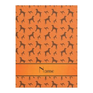 Personalized name orange Vizsla dogs Fleece Blanket