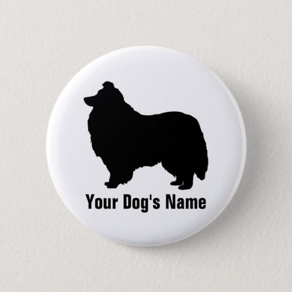 Personalized Shetland Sheepdog シェットランド・シープドッグ Pinback Button