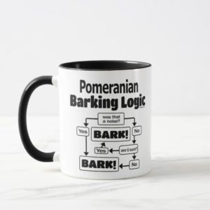 Pomeranian Barking Logic Mug