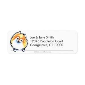 Pomeranian Clean and Simple Label