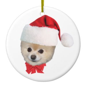 Pomeranian Dog Christmas Ornament