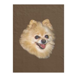 Pomeranian Dog Customizable Fleece Blanket