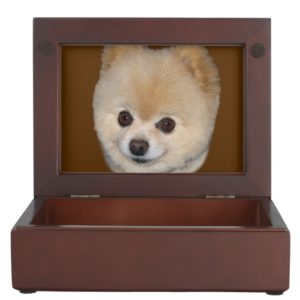 Pomeranian Dog Customizable Keepsake Box