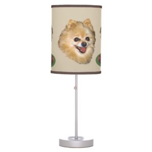 Pomeranian Dog Customizable Table Lamp