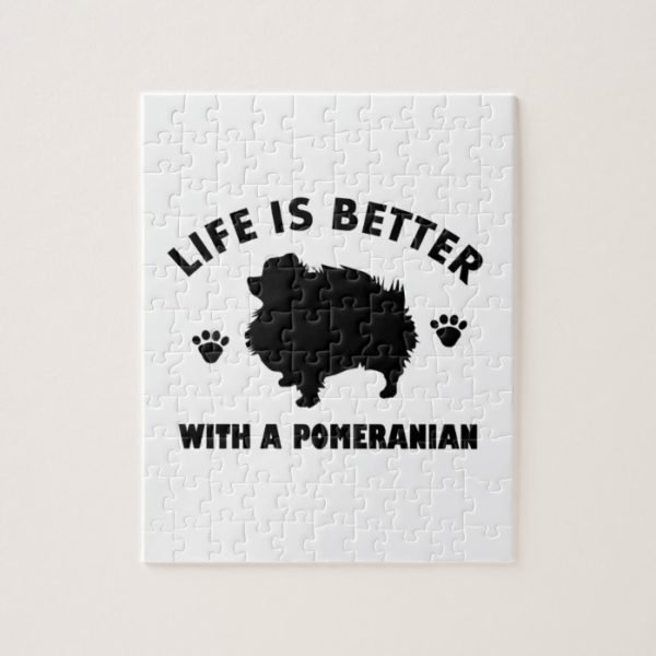 Pomeranian dog design jigsaw puzzle