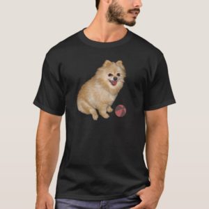 Pomeranian Dog with Ball T-Shirt