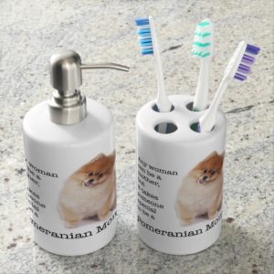 Pomeranian Mom Bathroom Set