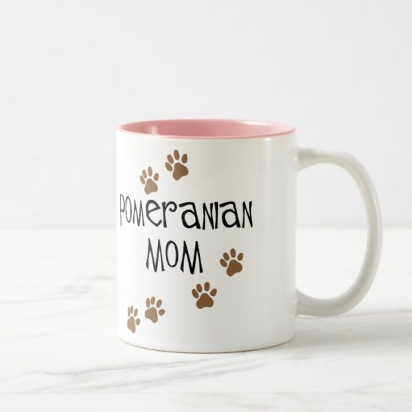 Pomeranian Mom Two-Tone Coffee Mug