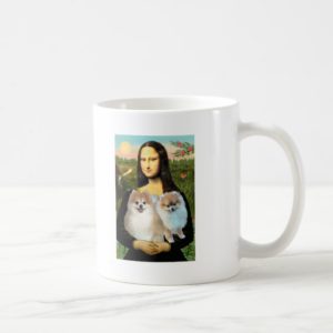 Pomeranian Pair 3 - Mona Lisa Coffee Mug