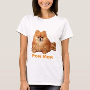 Pomeranian POM MOM Ladies T-shirt