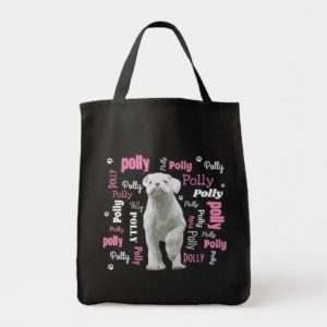 Pretty White Boxer Dog Puppy Tote Bag
